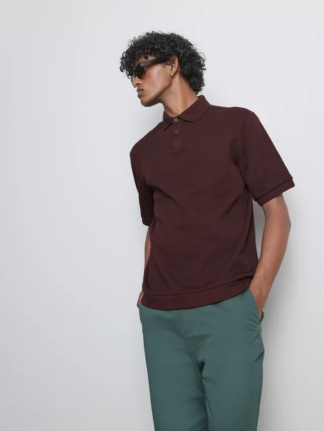 The edit ribbed polo shirt