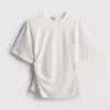 The edit ruched asymmetrical tee