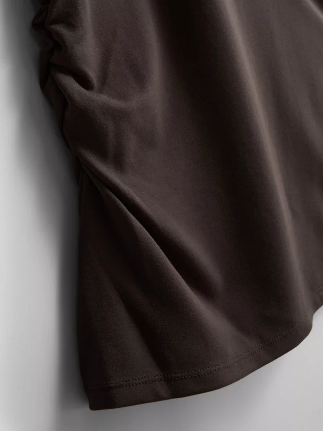 The edit ruched asymmetrical tee