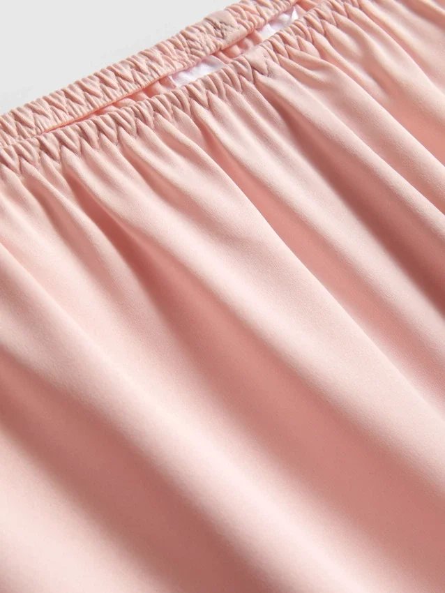 The edit satin lace pajama shorts