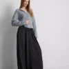 The edit satin wide leg pants