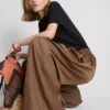 The edit satin wide leg pants