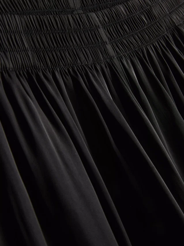 The edit satin wide leg pants