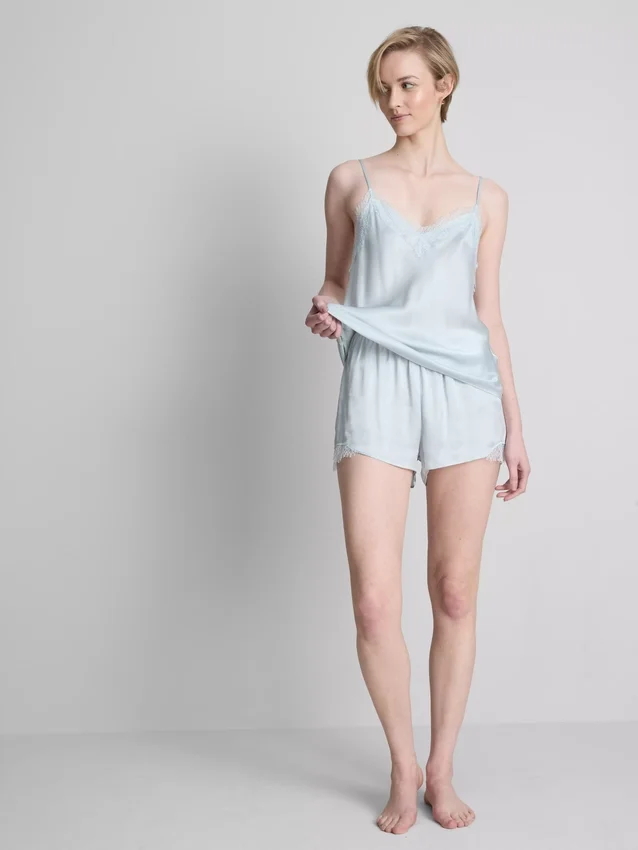 The edit silk blend pajama shorts