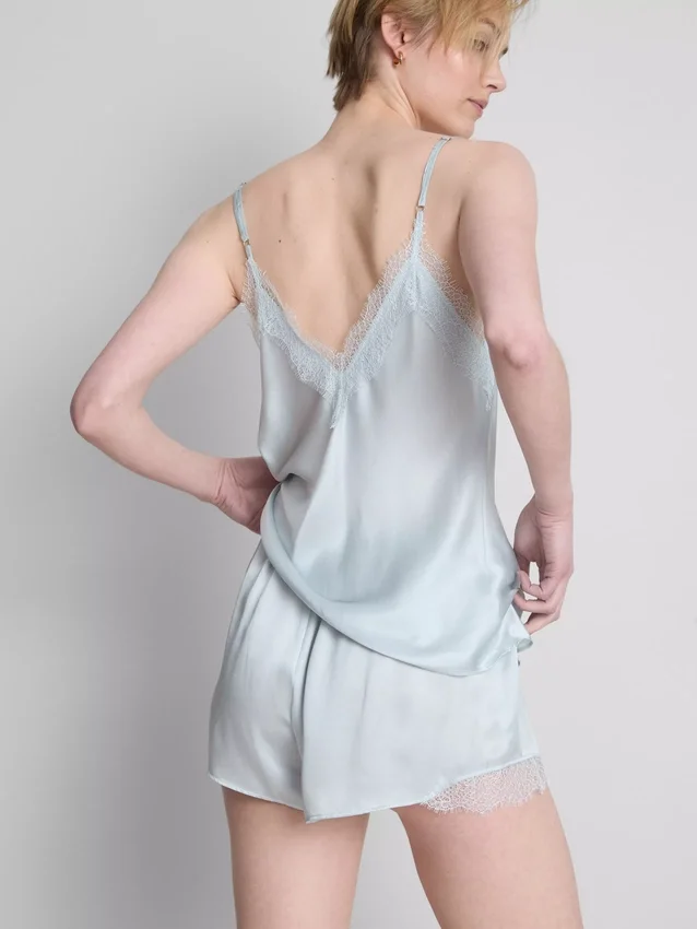 The edit silk blend pajama shorts