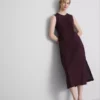 The edit sleeveless linen midi dress