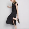 The edit sleeveless linen midi dress