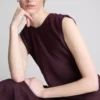 The edit sleeveless linen midi dress