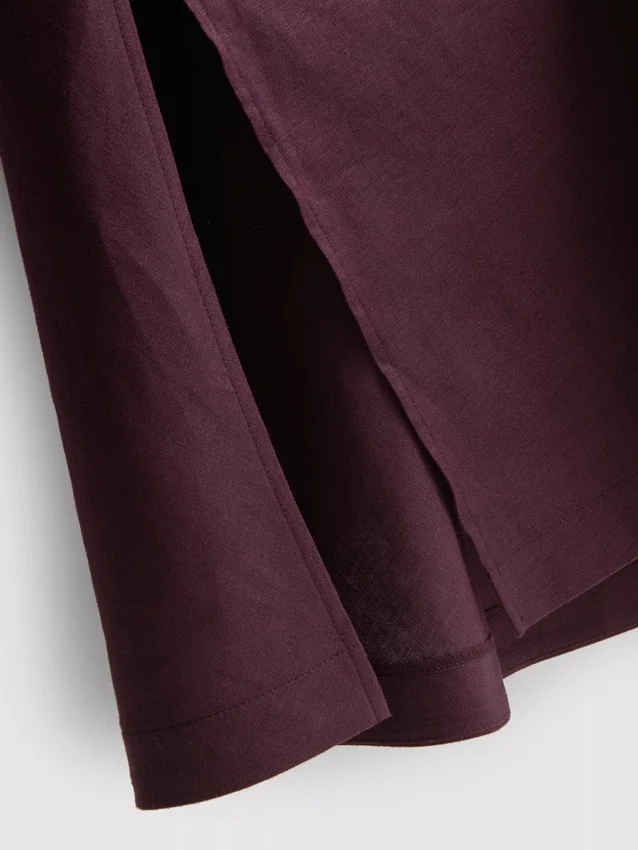 The edit sleeveless linen midi dress