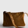 The edit suede fold-over crossbody bag