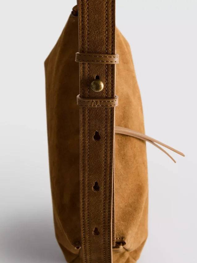 The edit suede fold-over crossbody bag