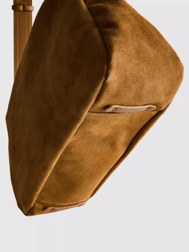 The edit suede fold-over crossbody bag