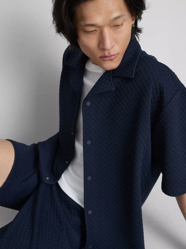 The edit texture short sleeve shirt