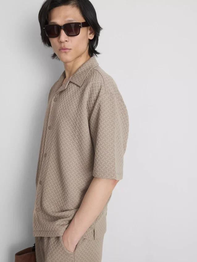The edit texture short sleeve shirt