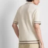 The edit textured zip polo shirt