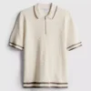 The edit textured zip polo shirt