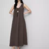 The edit trapeze maxi dress