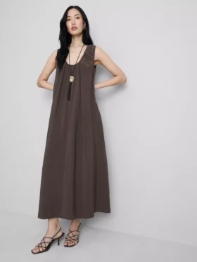 The edit trapeze maxi dress