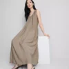 The edit trapeze maxi dress