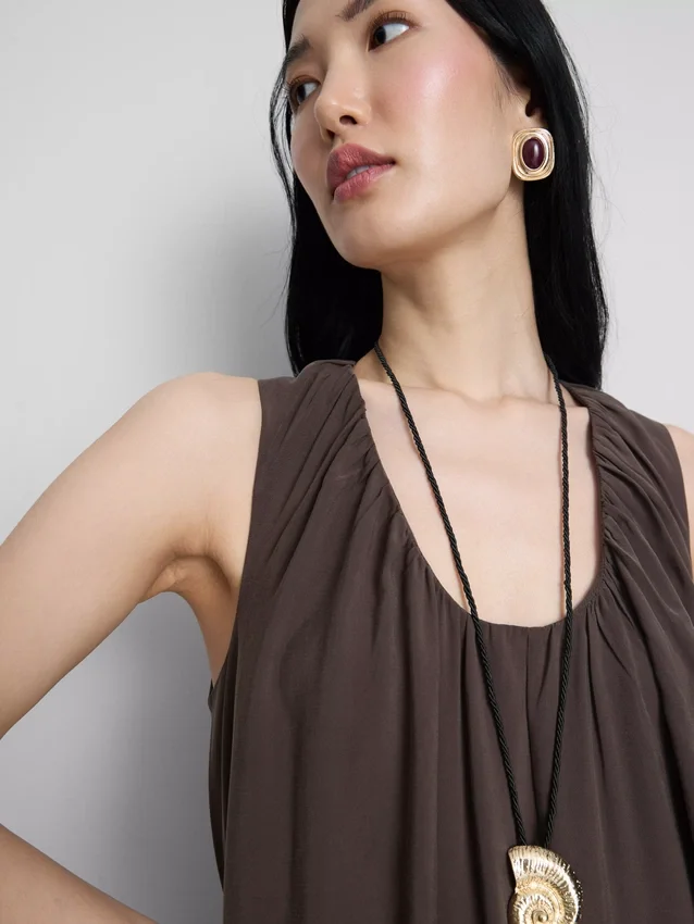 The edit trapeze maxi dress