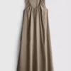 The edit trapeze maxi dress