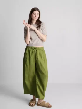 The edit wide-leg linen pants