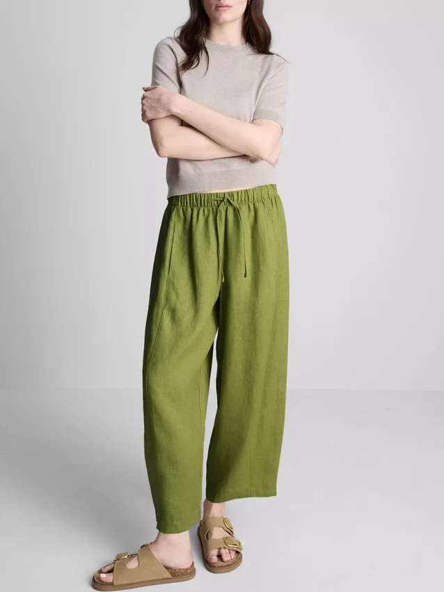 The edit wide-leg linen pants
