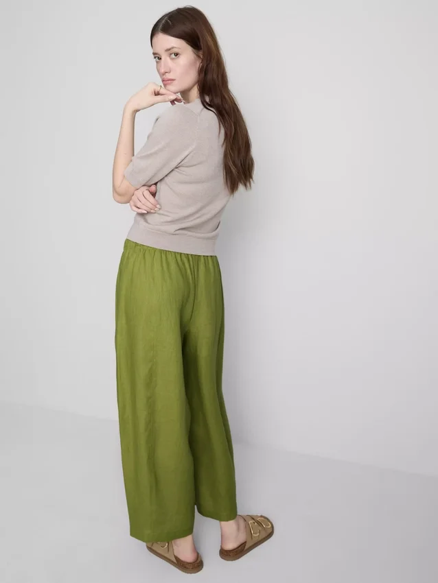 The edit wide-leg linen pants