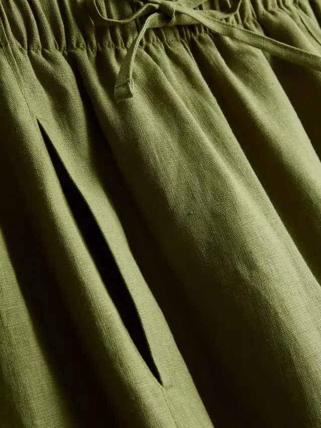 The edit wide-leg linen pants