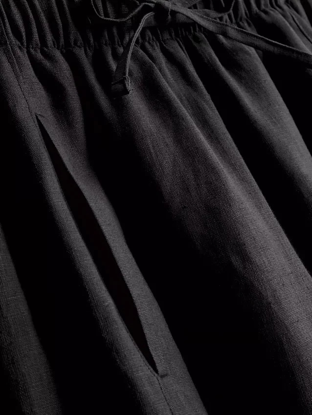 The edit wide-leg linen pants
