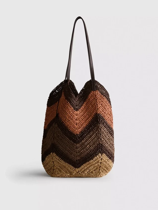 The edit woven shopper bag