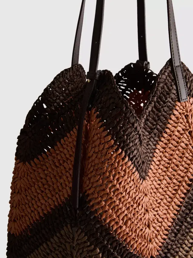 The edit woven shopper bag