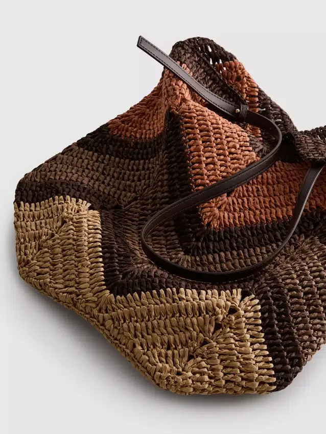 The edit woven shopper bag