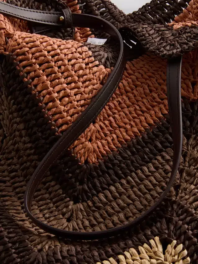 The edit woven shopper bag