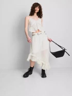 The primark scene | asymmetrical broderie maxi skirt