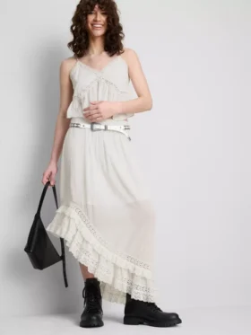 The primark scene | asymmetrical broderie maxi skirt