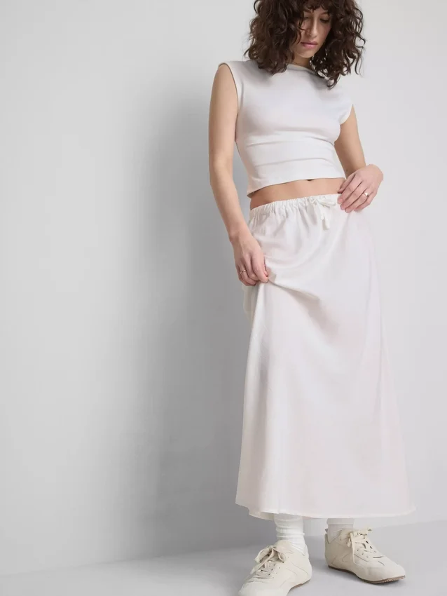 The primark scene | cotton-blend midi skirt