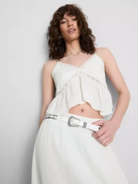 The primark scene | cotton broderie v-neck strappy top