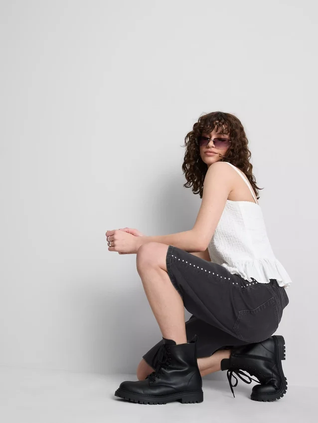 The primark scene | cotton denim studded jorts