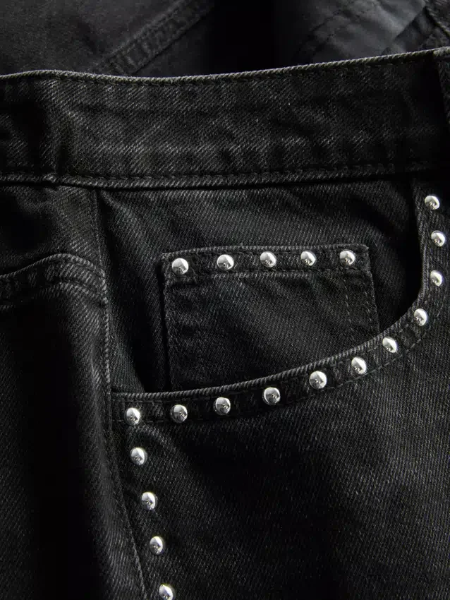 The primark scene | cotton denim studded jorts
