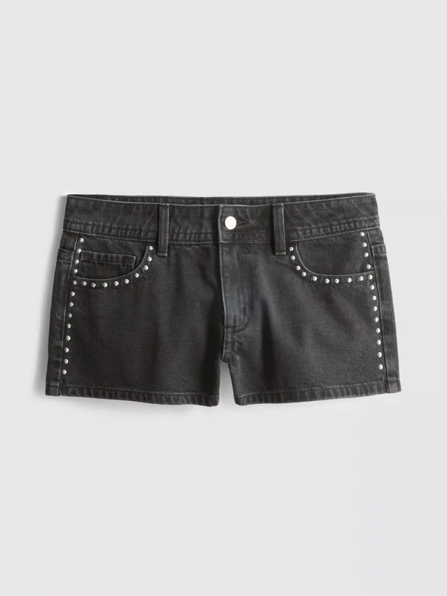 The primark scene | cotton denim studded micro shorts