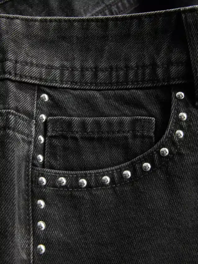 The primark scene | cotton denim studded micro shorts