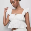The primark scene | cotton eyelet ruffle crop top