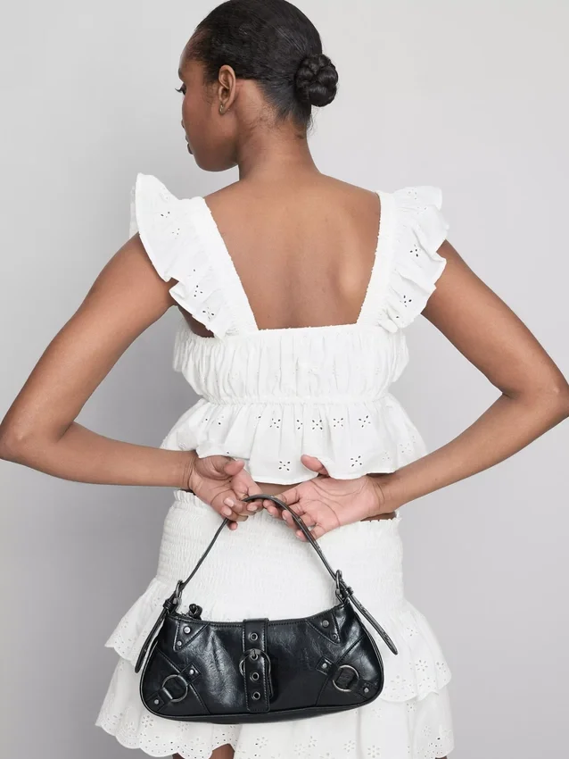 The primark scene | cotton eyelet ruffle crop top