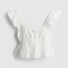 The primark scene | cotton eyelet ruffle crop top