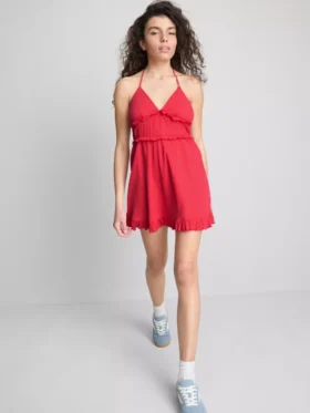 The primark scene | crinkle ruffle mini dress
