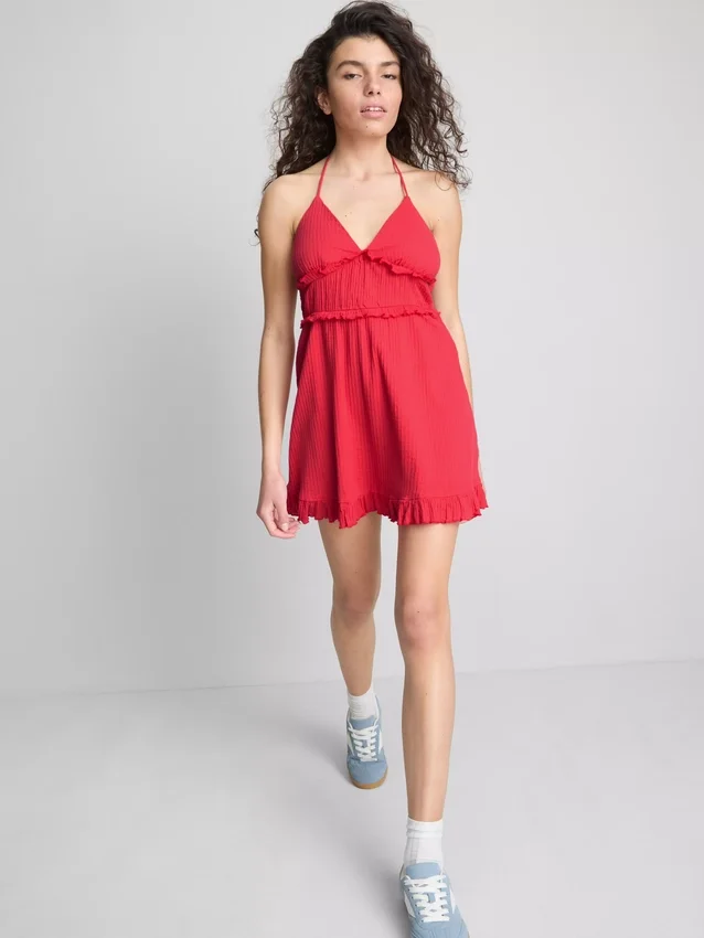 The primark scene | crinkle ruffle mini dress