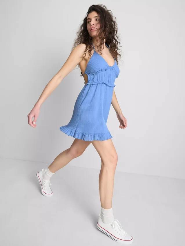 The primark scene | crinkle ruffle mini dress