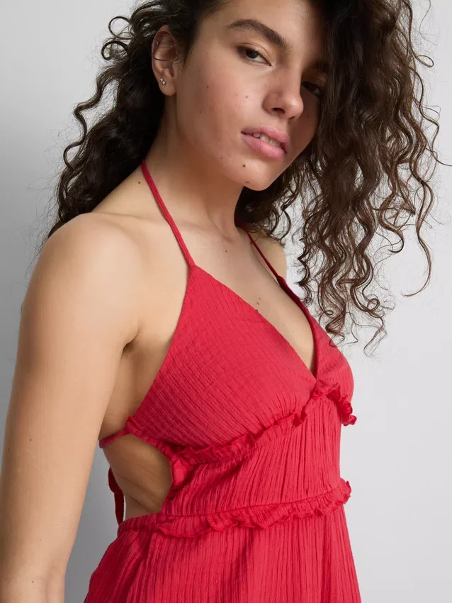 The primark scene | crinkle ruffle mini dress