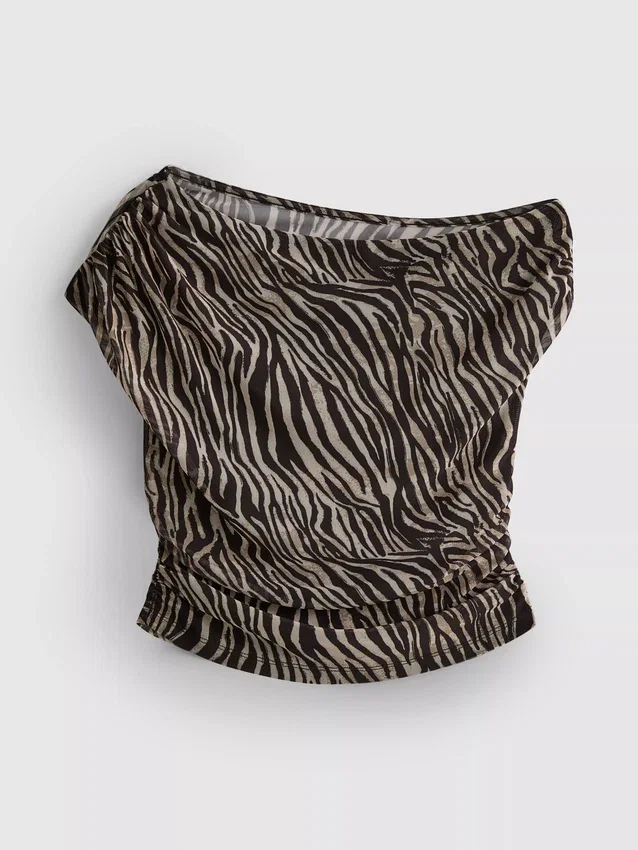 The primark scene | cropped off-shoulder sheer top